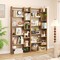 Wooden 6-Tier Bookshelf with Wall Anchor Kit and Open Shelves for Living Room